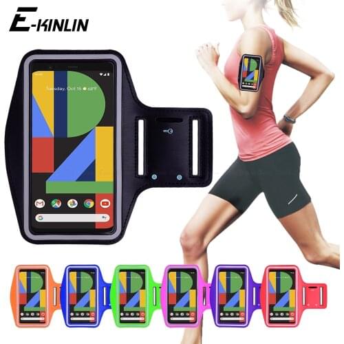 Running Jogging Gym Sports holder Bag Pouch Cover Arm Band Phone Case For Google Pixel 5 4 4a 3a 3 2 XL 2XL 3XL 3aXL 4XL 5XL 5G