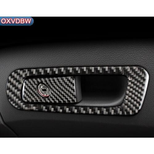 For Audi a4 b9 RS4 LHD RHD Interior Carbon Fiber Glove box switch panel Cover Trim Car 3D Stickers Accessories 2017 Styling