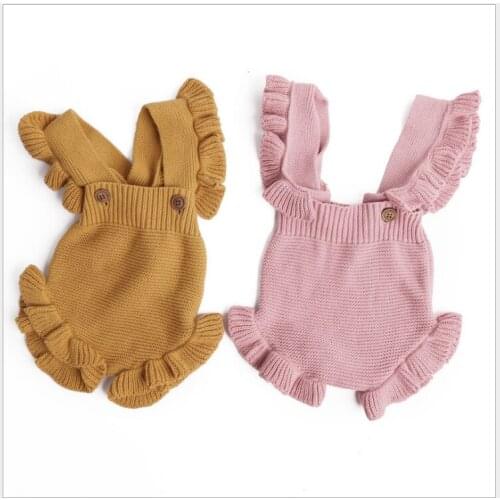 Baby Girls Boys Knitting Rompers Infant Sleeveless Jumpsuit New 2020 Spring Newborn 0-3Y Babies Boy Girl Clothes Cute Overalls