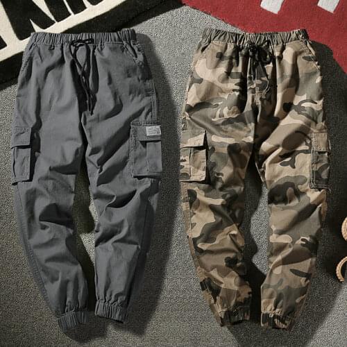 Joggers Men Cotton Trousers Camouflage Cargo Pants Mens Clothes Streetwear Korean Hip Hop Harem Pants Male Pantaloni Casual