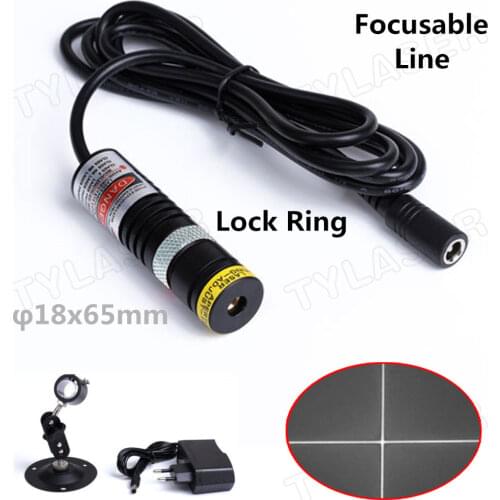 Focusable D18*65 940nm 30mw 50mw 100mw 200mw 300mw Laser Cross Line Module (FREE with EU Adapter ) for Wood Cutting