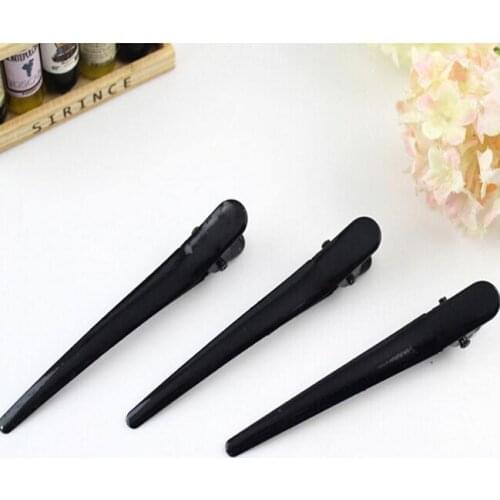Hot 10 Pcs/lot DIY Black Metal Single Prong Hairstyle Alli Hair Clips Large Barrettes Headwear Styling Tools For Women
