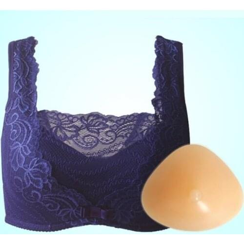 H4719 Women Artificial Breast Bra After Breast Cancer Surgery Special Bras Underwear Silicone Boobs No Steel Ring Breathable Bra