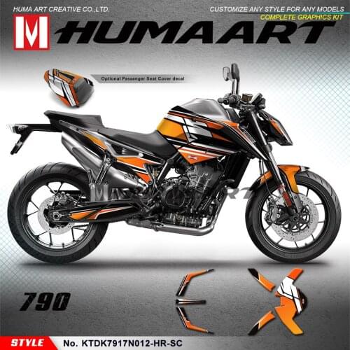 HUMAART Restyle Motorbike Stickers Custom Seat Cover Decals Graphic Kit for 790 2017 2018 2019 2020