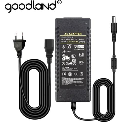 Goodland 12V Power Supply Unit DC 12V LED Driver Transformer 220V 220 V to DC12 Volts 12 V for LED Strip 1A 2A 3A 5A 6A 8A 10A