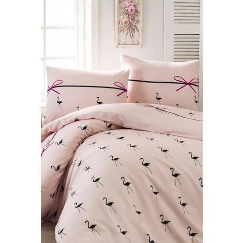 Bedding Set With Pillowcase Duvet Cover Sets Bed Linen Sheet Flamingo Powder Pink Double Queen Size Quilt Covers Bedclothes