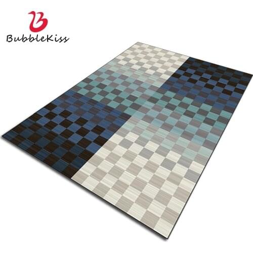 Bubble Kiss Gradient Mosaic Carpets For Living Room Blue Home Customize Rug Creativity Geometric Pattern Floor Mat Anti Slip Pad
