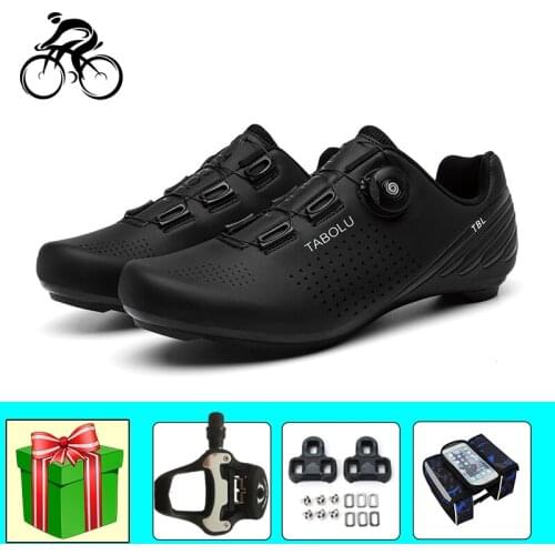 Road bike sneakers men women EUR Size 36-47 breathable self-locking zapatillas ciclismo superstar riding bicycle shoes add pedal