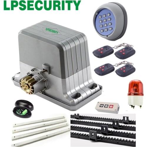LPSECURITY Waterproof Sliding Automatic and Remote Control Gate Opener for 1800kg Portal Weight Sliding Gate Operater Enginee
