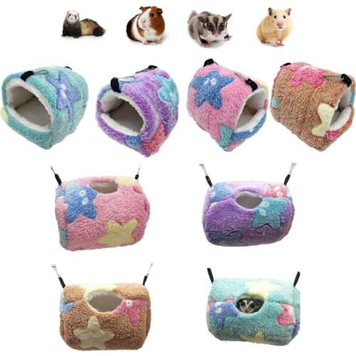 Small Pet Warm Cage Hammock Hamster House Mini New Born Cat Dog House Animal Winter Warm Bed Mat Rodent/Guinea Pig/Rat/Hedgehog