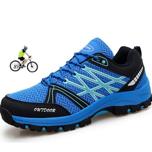 Mens and Womens Cycling Shoes Non-Slip Mountain Road Bike Light Outdoor Sports Hiking Bicycle MTB Sneaker Light and Breathable