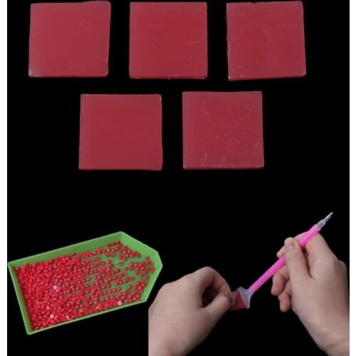 5Pcs DIY 5D Diamond Painting Glue Clay Embroidery Cross Stich Tool 2x2cm