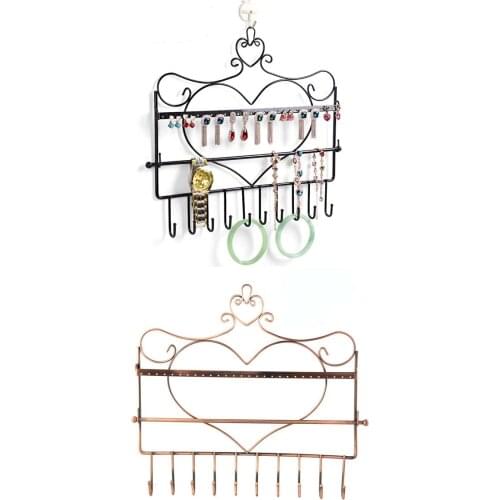 Wall Jewellery Holder Necklace Earring Display Hooks Hanger Copper Metal