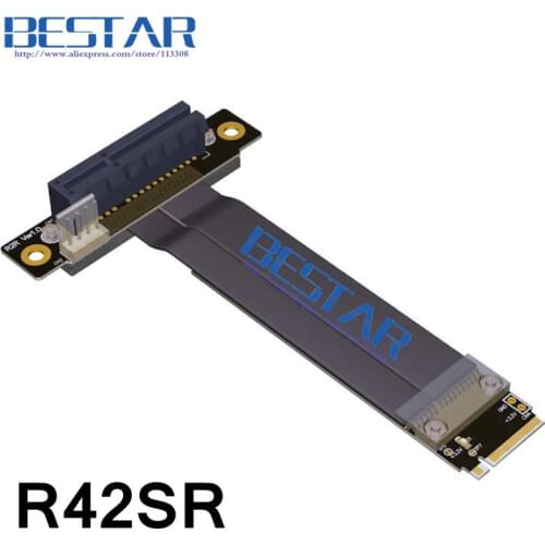 M.2 NGFF NVMe M Key2280 To PCIe 3.0 4x Riser Card Cable PCI-Express x4 Extender 10cm 20cm 30cm 1ft 2ft 3ft PCI-E Gen3.0 32G/bps