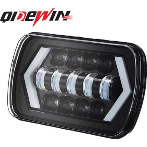 Applicable to 7-inch Jeep Wrangler LED headlamp 7-inch Wrangler automobile LED headlamp rectangular high and low beam lamp
