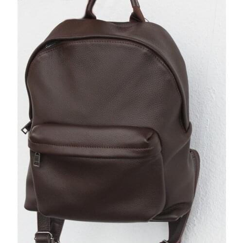 Classic Luxury Backpack Women Soft Genuine Leather Shoulder Bag Casual Large Capacity Zipper Travel Rucksack Designer Schoolbag