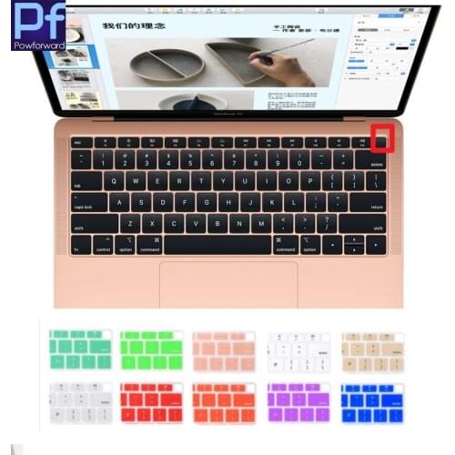 For Apple MacBook Air 13 Inch 2018 Release Silicone Keyboard cover English Skin Protector A1932 with Retina Display Touch ID
