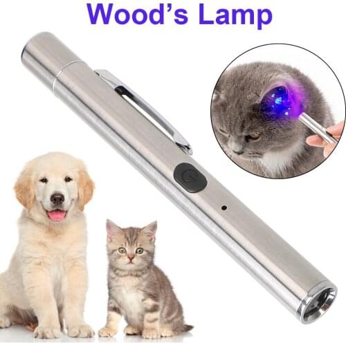 Cat Moss Tinea Light 365 UV Pet Fungus Detection UV Flashlight Black Mirror Waterproof Woods Lamp Skin Ultraviolet Light