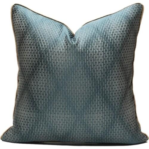 Light Luxury Pillow Cover Modern Embroidery Jacquard Sofa Cushion Covers Hotel Home Model Room Bed Chair Backrest Pillowcase
