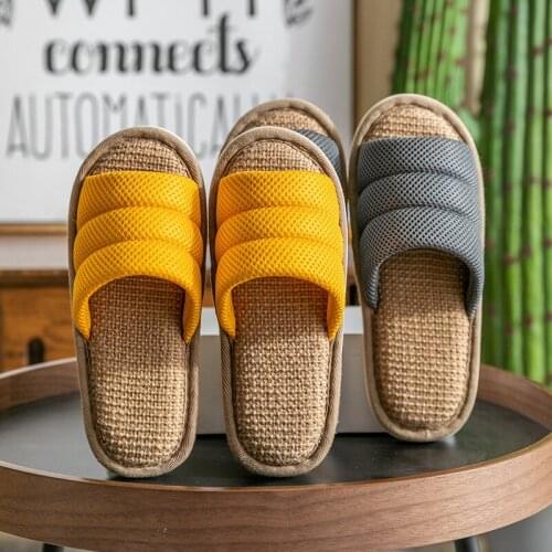Cotton and Linen Slippers Household Soft Bottom Linen Slippers Womens Home Universal Indoor Non-Slip Mute Cotton Slippers