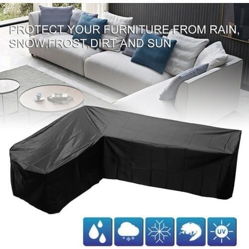 Waterproof L Shape Furniture Cover Outdoor Garden Patio Corner sofa Covers Dustproof Rain Snow Dustproof Protection Cover