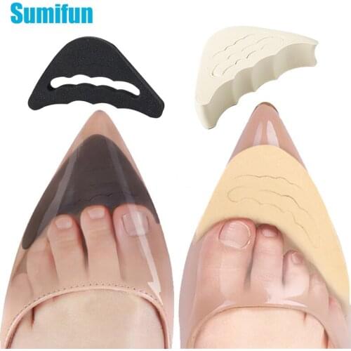 2pcs Foot Front Insert Fore Foot Plug Half Yards Shoes Pad Anti-slip shoes Insoles Toe Thick Sponge Pad Pain Relief Cushion Foam
