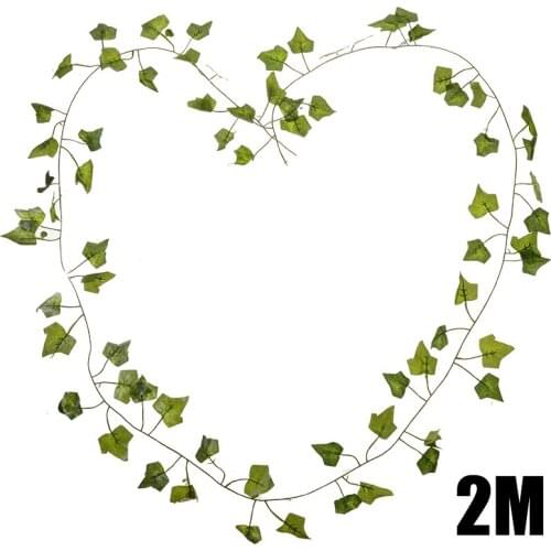 1pc 2M Artificial Scindapsus Aureus Vine Green Aureus for Reptiles Terrarium Chameleon Lizard Habitat Decor