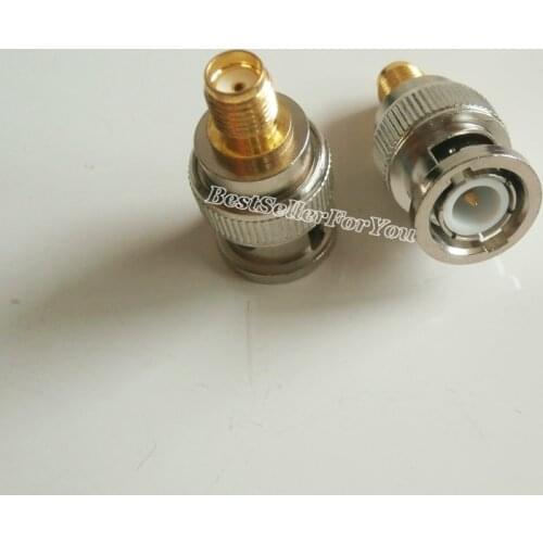 1Pcs New Adapter Connector BNC Plug Male To SMA Female Jack RF Connector Straight
