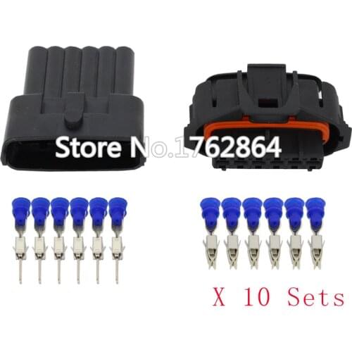 10 Sets 6 Pin GAK common rail accelerator pedal plug waterproof connector DJB7069YB-3.5-11 / 21 car connector 6P