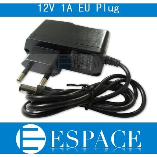 2PC New 12V 1A Power Supply AC 100-240V To DC Adapter Plug For 3528 5050 Strip LED with EU/US plug free shipping