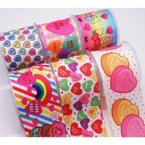 3 inch ribbon printed grosgrain flower ribbon 26149