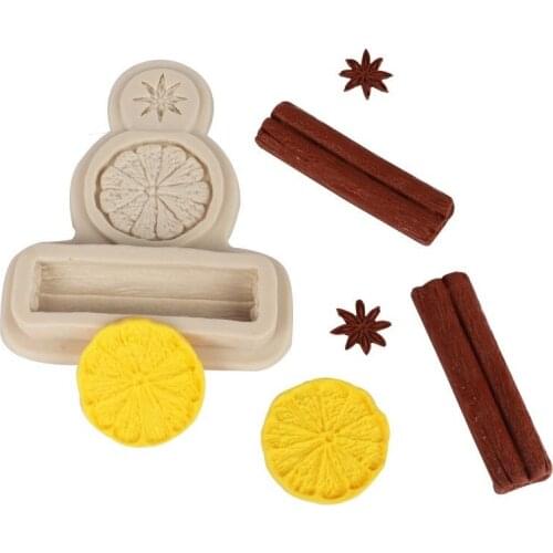 3D Lemon Cinnamon Star Anise Silicone Mold Cupcake Candy Baking Mold Chocolate Fondant Cake Decorating Tools