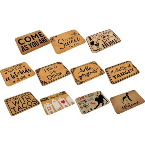 40x60cm Flannel Welcome Doormat Entrance Mat Area Rugs Kitchen Laundry Room