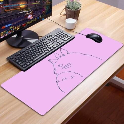 Anime Mouse Pad Kawaii Accessories Totoro Pink Pad Large Mousepad Keyboard Gaming Desk Mat Pc Gamer Full Barato Deskpad Deskmat