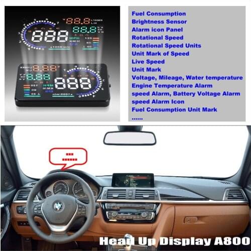 Car HUD For BMW 3 E46 / GT F30 F31 Head Up Display Car Computer Virsual Projector Refkecting Windshield Safe Driving Screen