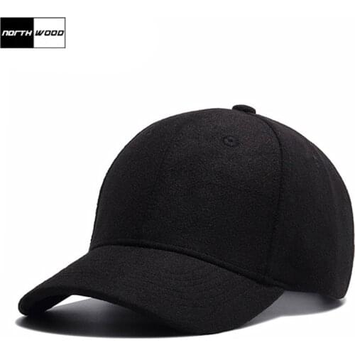 [NORTHWOOD] High Quality Solid Winter Baseball Cap Men Women Gorras Para Hombre Snapback Hip Hop Trucker Cap Bone Winter Cap