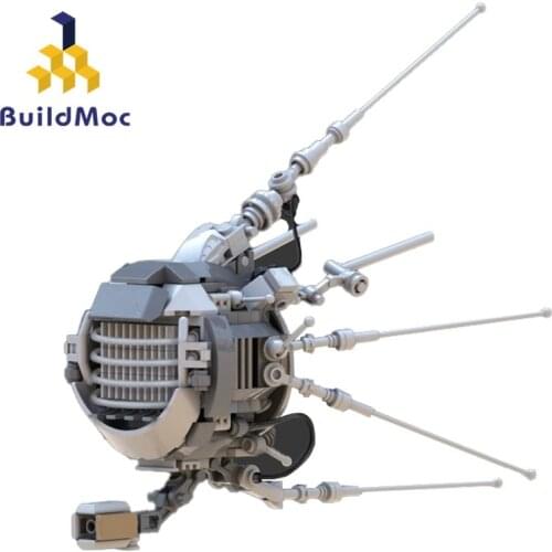 Buildmoc Creative Classic Game Anime Figure Fallouts Eyebot Technical Eye Robot Mr. Handy Building Blocks Toys For Children Gift