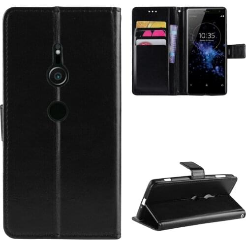 Fashion ShockProof Flip PU Leather Wallet Stand Cover Sony Xperia XZ2 Case For Sony XZ2 XZ 2 SonyXZ2 H8216 H8266 Phone Bags