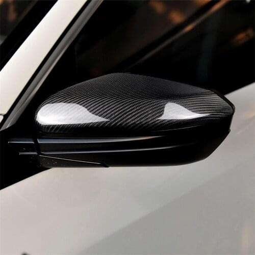 Car Interior Decoration Stickers Side Mirror Rearview Mirror Cover Trim for Honda Civic 2016-2019 Carbon Fiber Decal Accessories