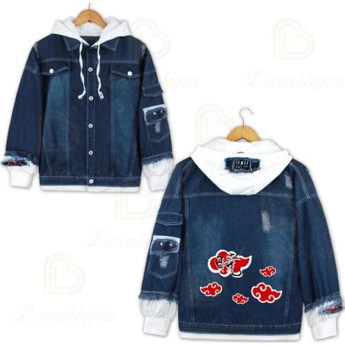 Anime Denim Jacket NARUTO Hoodie Man Woman Naruto Cosplay Costume Fashion Casual Coat