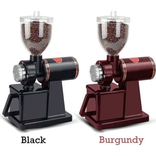 Electric Coffee Grinder Coffee Mill Bean Grinder Machine Flat Burrs Grinding Machine 220V/110V Red/Black EU US Kitchen Scale