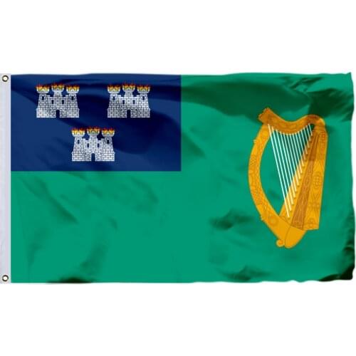 Ireland Dublin State Flag 90x150cm 3x5ft 120g 100D Polyester Double Stitched High Quality Banner Ensign Free Shipping