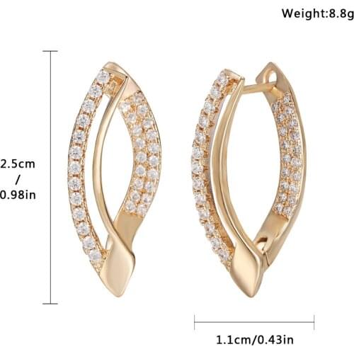 Hanreshe Stud Earrings Girl Punk Jewelry Party AAA Natural Zircon Stud Earrings Cute Romantic Small Copper Earrings Women Gift