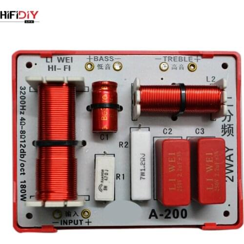 HIFIDIY LIVE A-200 2 Way 2 speaker tweeter + bass Unit HiFi home Speakers audio Frequency Divider Crossover Filters