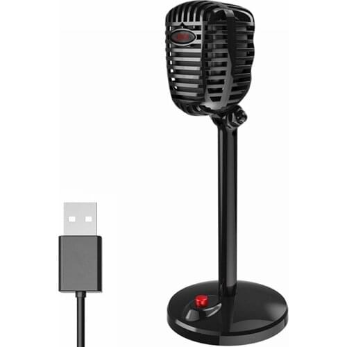 HSXJ Multifunctional Rotatable Desktop Microphone built-in draft shield Driver-free voice/chat/video/conference microphone