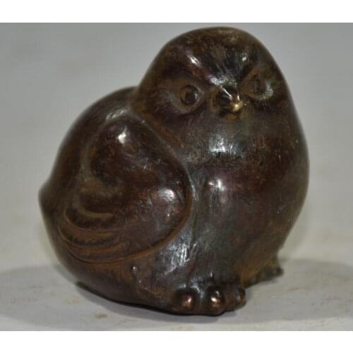 China brass archaize Chickens small crafts statue
