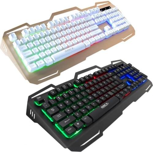 IMICE AK-400 Backlight Keyboard Colorful with LED Light Computer Accessories Gamer Keyboard with Liquid Diversion Hole for Home