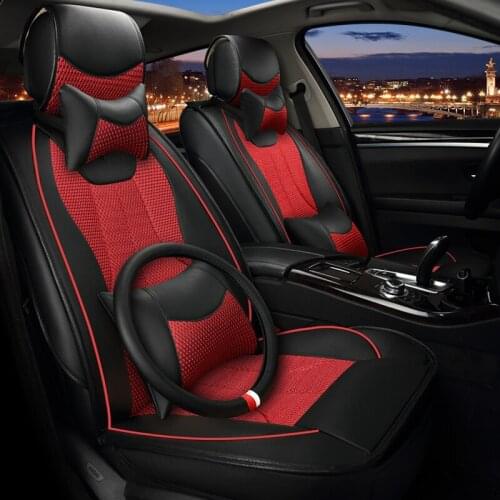 Queen Temperament 3D Car Seat Cover Comfortable Breathable Leather Viscose Fiber Series Car Cushion