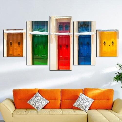 Colourful Painting for Home Bedroom Living Room Decor 5 Pieces Canvas Prints and Poster Nodic Fashion Decoration Framework