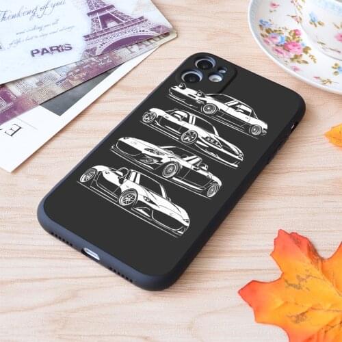 Generations Mx5 Miata Print Soft Silicone Matt Case For Apple iPhone Case